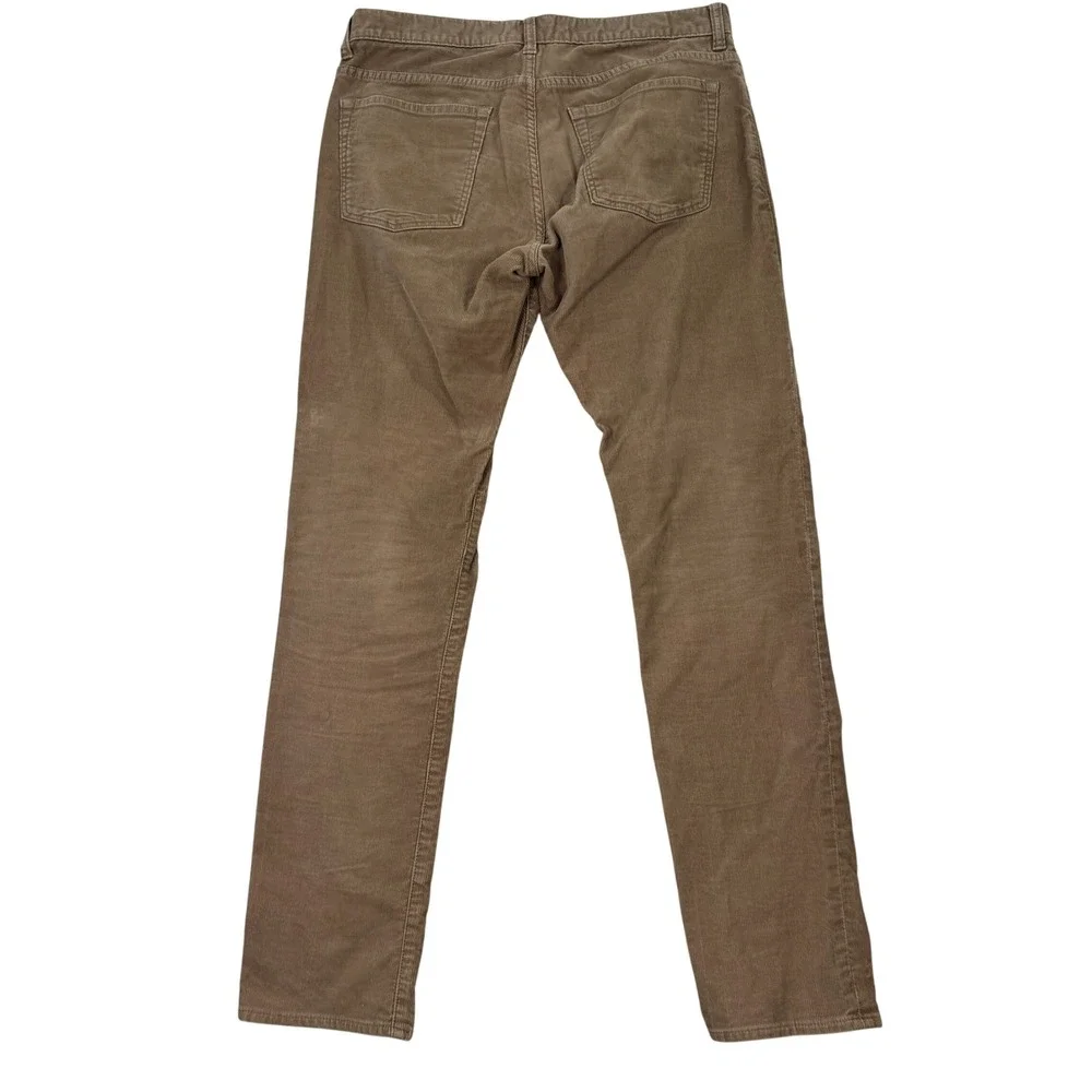 J. Crew 484 Slim Fit Mens 31x32 Corduroy Pants Tan Stretch Extra Slim Narrow